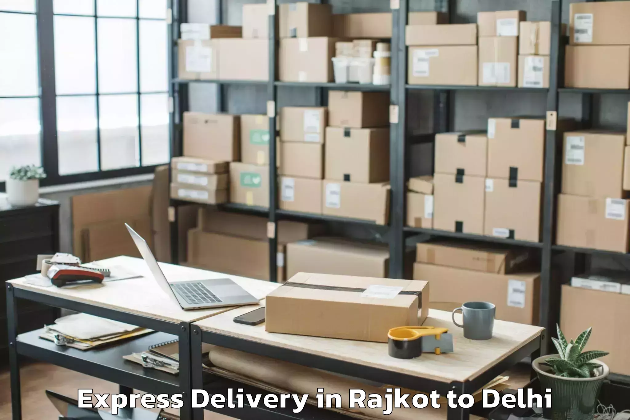 Quality Rajkot to Rohini Express Delivery